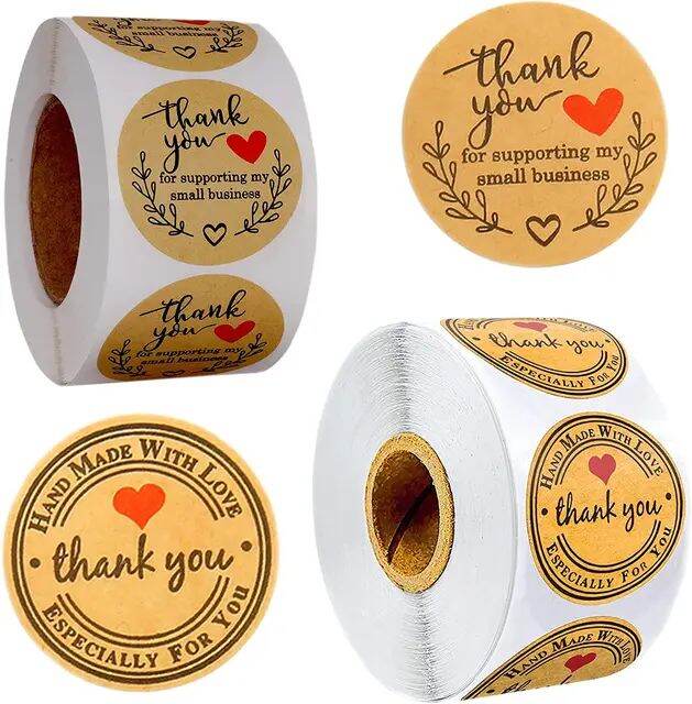 Thank You Sticker Label 500pcs Per 1 Roll Size 1inch Lazada PH