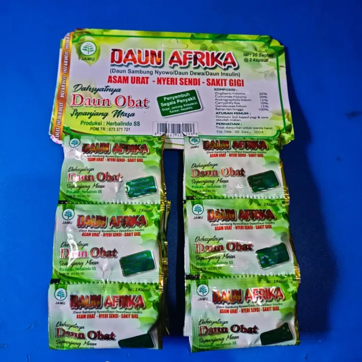 Herbal Kapsul Daun Afrika Aprika Lazada Indonesia