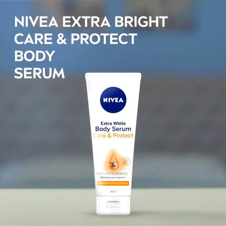 NIVEA Extra White Body Serum Care Protect 180mL Lazada Indonesia