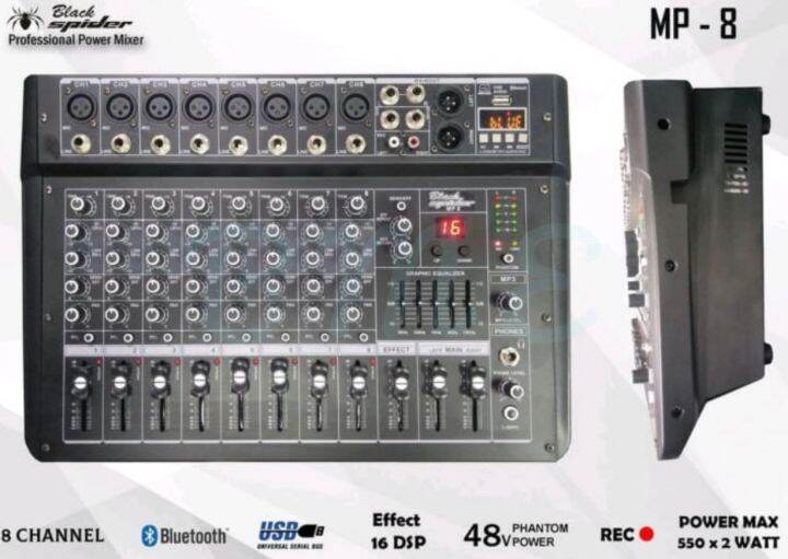 Power Mixer Black Spider Mp Power Blackspider Mp Channel Ori