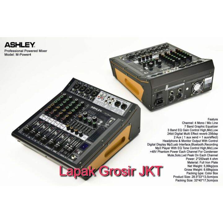 Power Mixer Ashley Mpower M Power Channel X Watt Usb