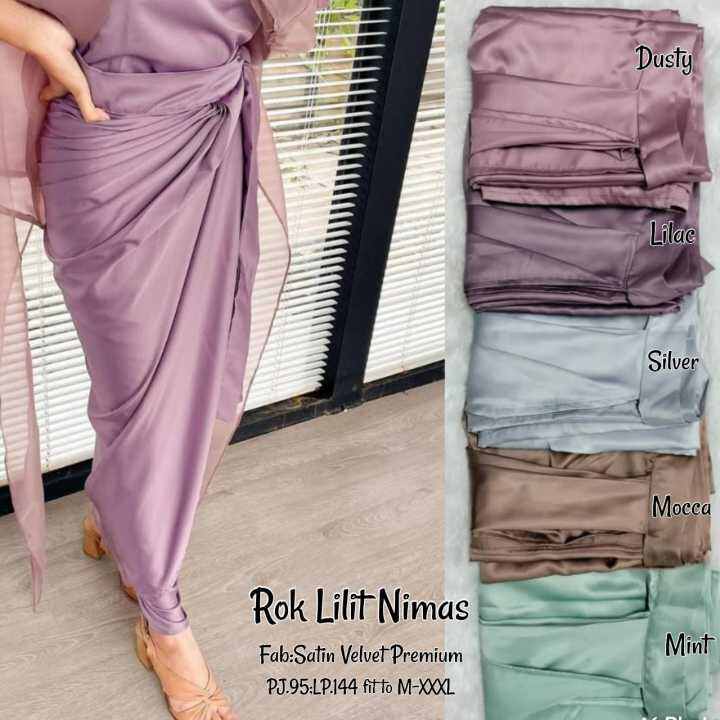 Rok Lilit Polos Bawahan Kebaya Rok Lilit Nimas Rok Lilit Bahan Satin