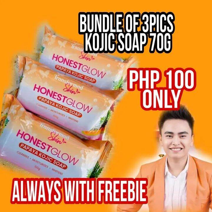 Pcs Honest Glow Kojic Papaya Soap By Transformed Skin Lazada Ph