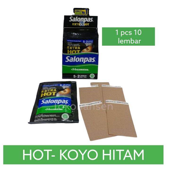 Koyo Salonpas Extra Hot 1 Bgks 10 Lembar Kemasan Hitam Lazada Indonesia