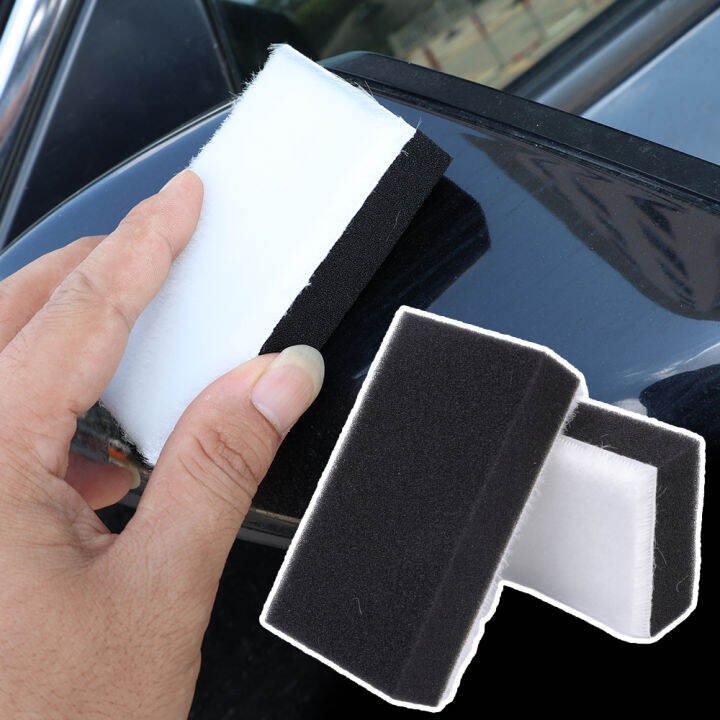 Car Interior Scrubbing Pad White Side Bristle Like Fibers And Black