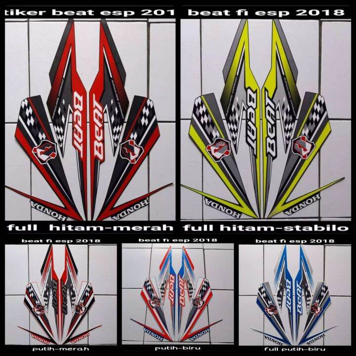 STICKER STRIPING LIS LES POLET BODY MOTOR HONDA BEAT FI 2018 ECO ESP