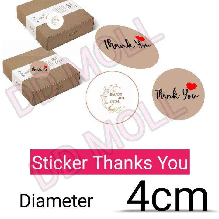 Murah Pcs Sticker Thank You For Order Stiker Label Thanks You