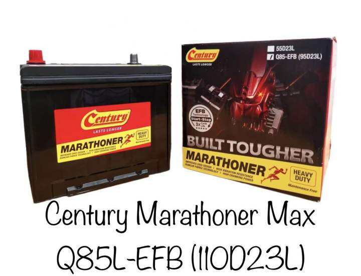 CENTURY MARATHONER MAX EFB Q85L 110D23L MAINTENANCE FREE BATTERY