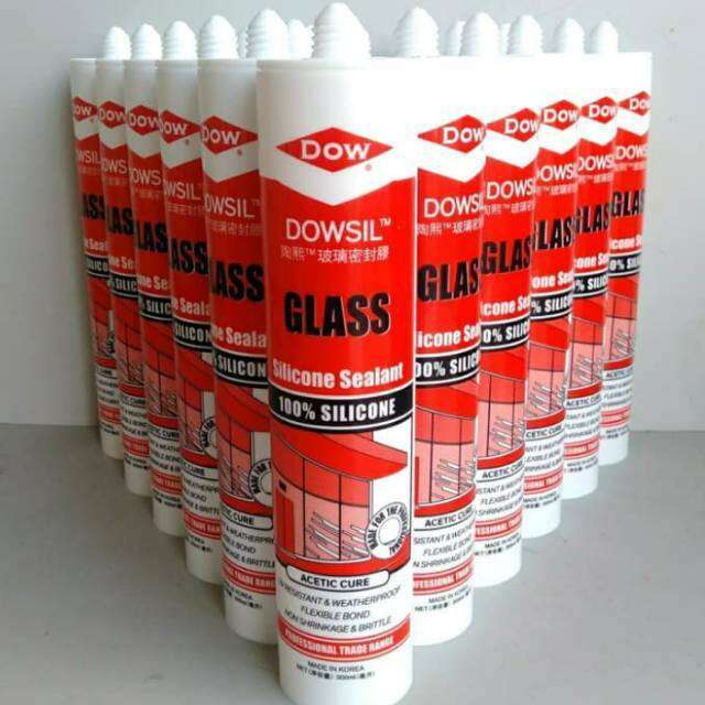 Lem Kaca Silicone Sealant DOWSIL GLASS DOWSIL ASAM ACETIC 300 Ml