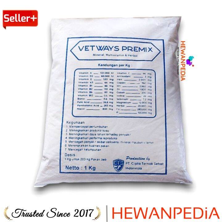 VETWAYS PREMIX CURCUMA 1 KG Vitamin Mineral Sapi Kuda Kerbau Kambing