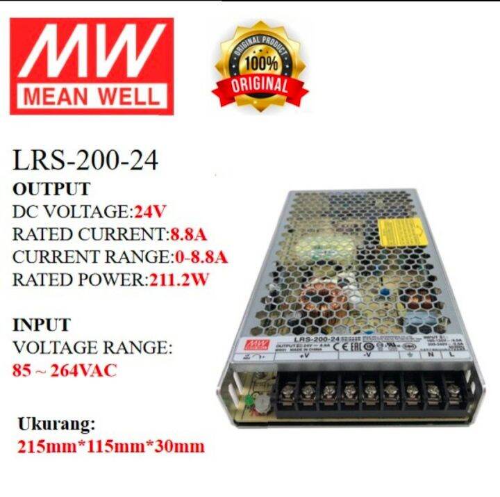 Power Supply Mean Well Lrs Power Supply V A Meanwell