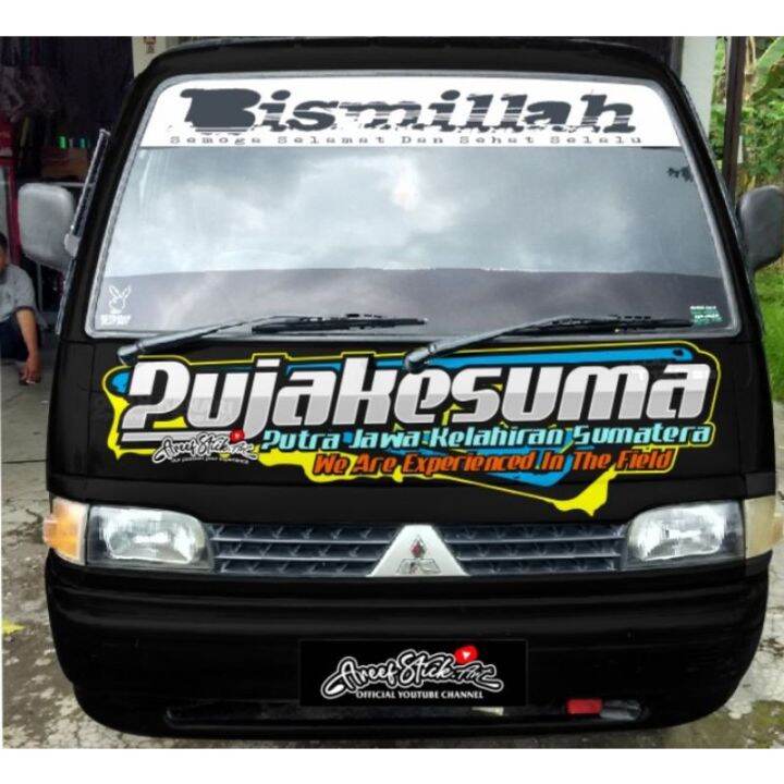 Stiker Kabin Depan Mobil Pick Up Nama Atau Kata Bisa Di Ganti Sesuai