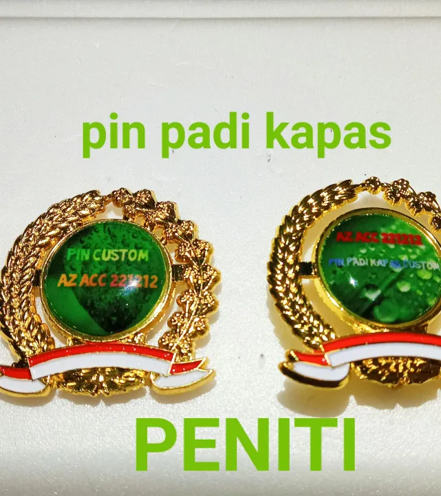 Pin Custom Model Padi Dan Kapas Penity Lazada Indonesia