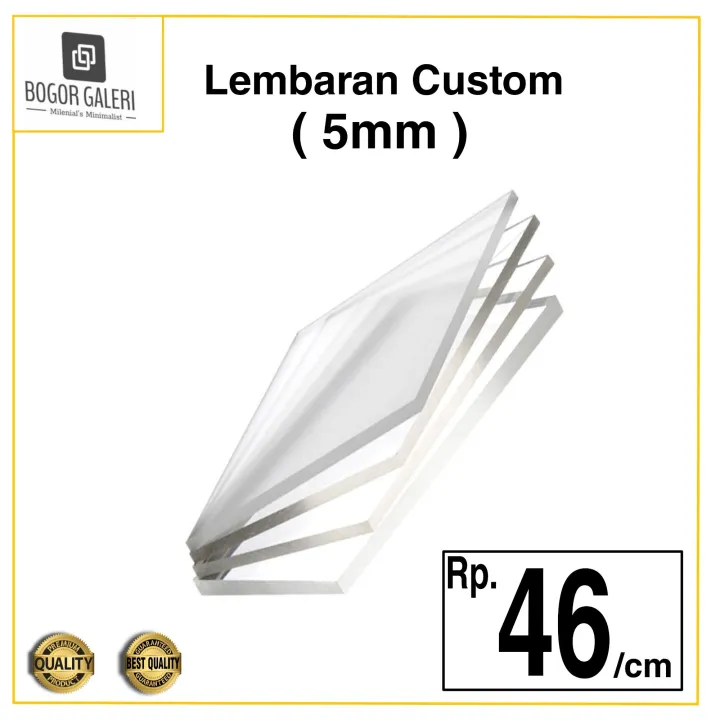 Akrilik Lembaran 5mm Bening Custom Acrylic Potongan Lazada Indonesia