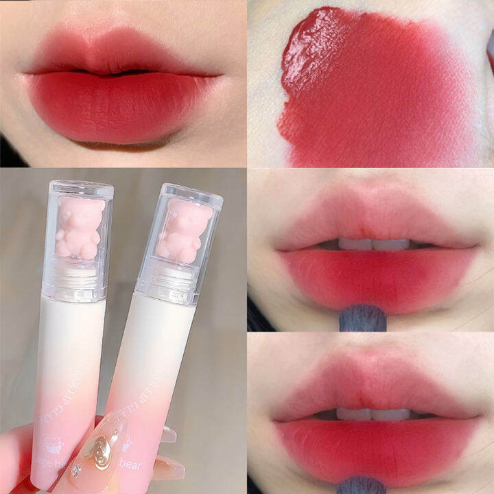 Gege Bear Lipstick Mousse Velvet Matte Lip Glaze Waterproof Lip Mud