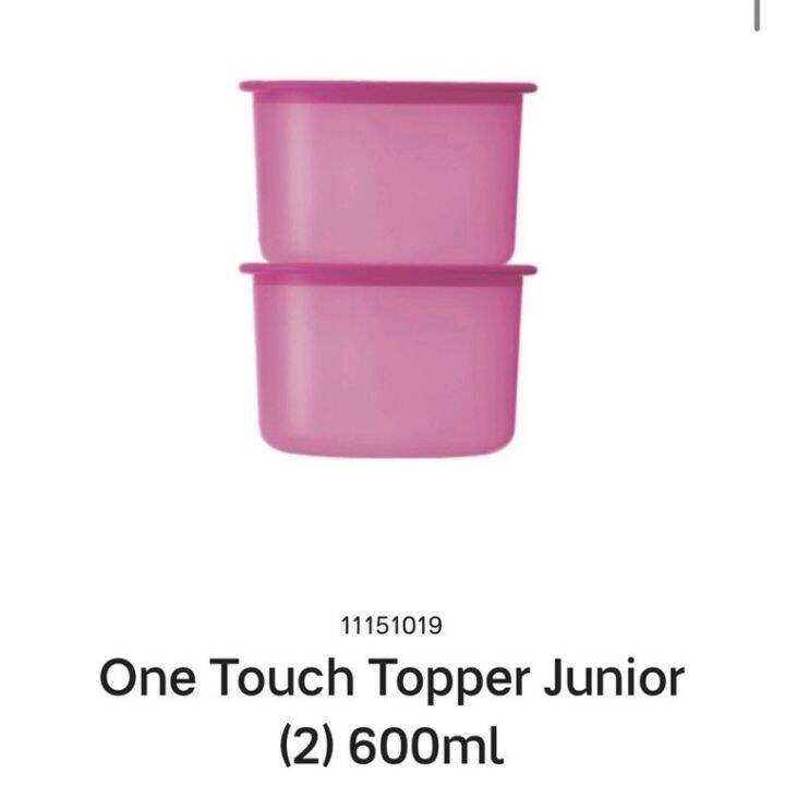 Tupperware One Touch Topper Junior Ml Pcs Lazada