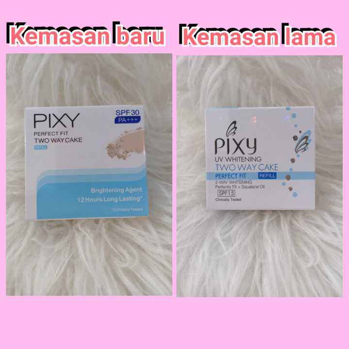 PIXY UV Whitening Two Way Cake Perfect Fit Sama Tempat Atau Refill