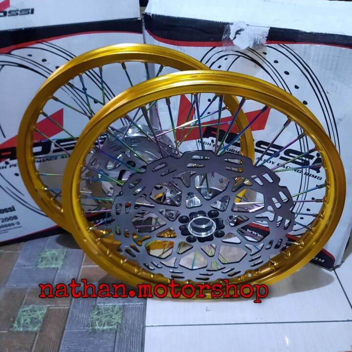 Velg Rossi Satria Fu Paketan Plus Disc Depan Belakang