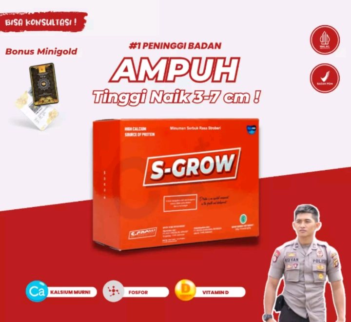 S Grow Susu Peninggi Badan Original Terbaik Susu Kalsium Murni High