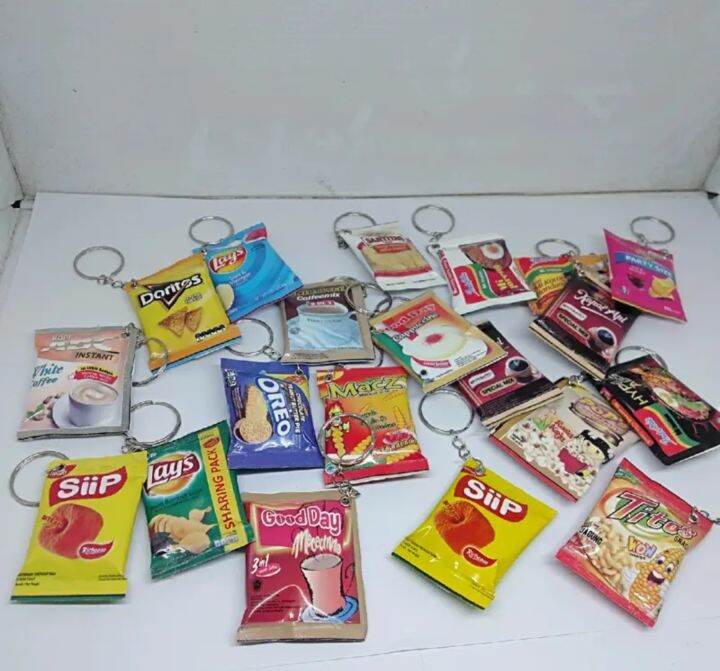 Pcs Gantungan Kunci Miniatur Snack Lazada Indonesia