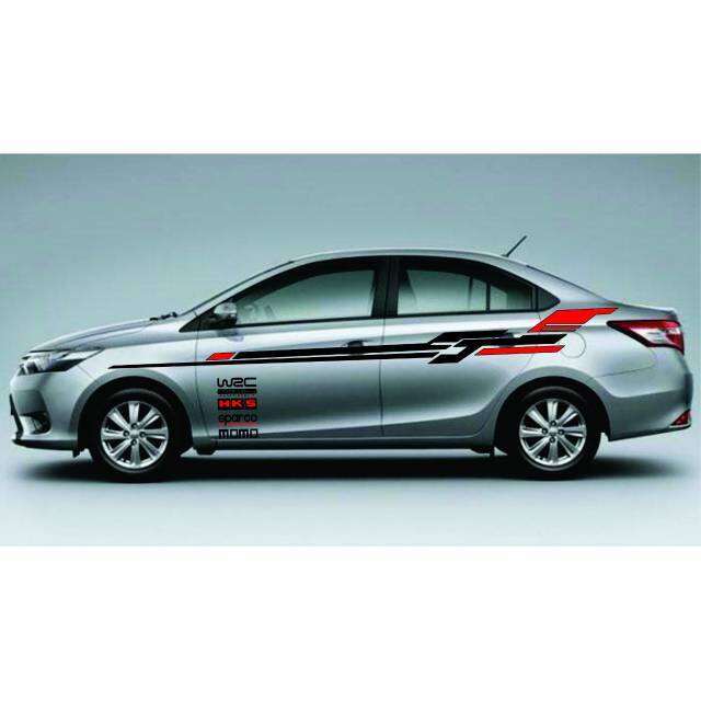 Stiker Cutting Stiker Body Samping Mobil Stiker Mobil Sedan Corolla