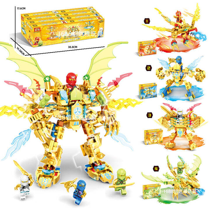 Bricks Ninjago Robot In Mainan Bricks Naga Ninja Balok Dragon Block