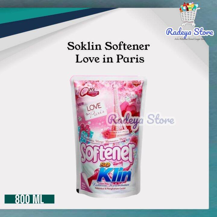 SOFTENER SOKLIN Love In Paris Pink Pouch 800 ML Lazada Indonesia