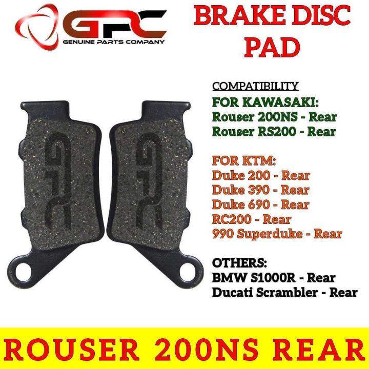 Rouser Ns Rs Ktm Duke Ktm Brake Disc Pad Rear Gpc