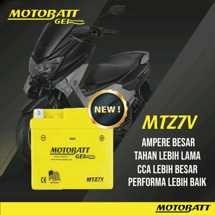 Aki Accu Motobatt Mtz V Original Aki Kering Gel V Ah Untuk Motor