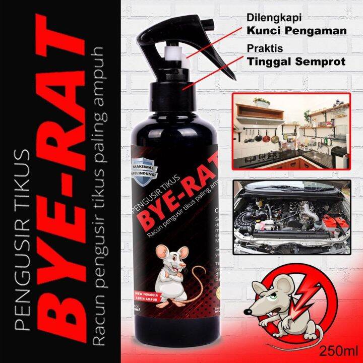 OBAT PENGUSIR TIKUS BYE RAT 250ML RACUN PENGUSIR PEMBASMI TIKUS PADA