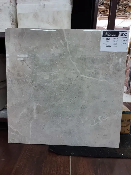 Granite Lantai 60x60 Luca Dark Grey Valentino Gress Kw1 Glossy