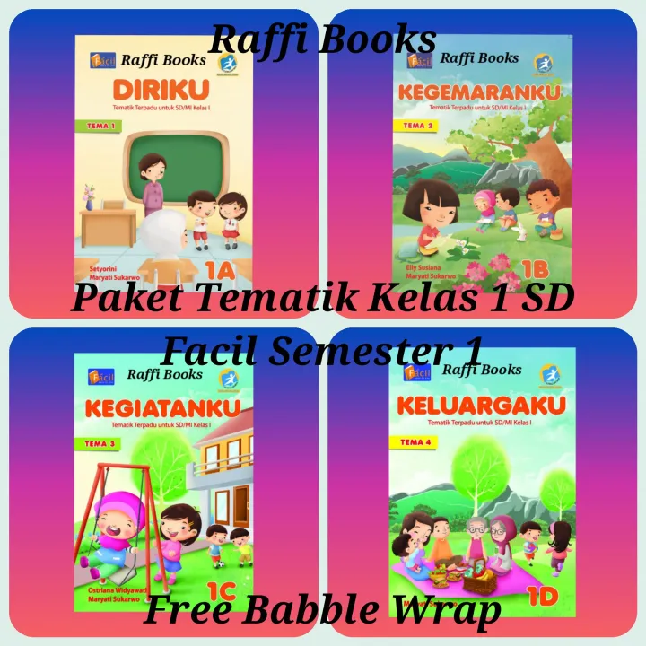 Paket Tematik 1a 1b 1c 1d Kelas 1 SD K13 Revisi Facil Semester 1