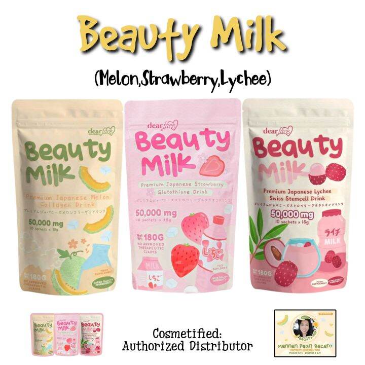 DEAR FACE Beauty Milk Collagen Glutathione Drink Stemcell Lazada PH