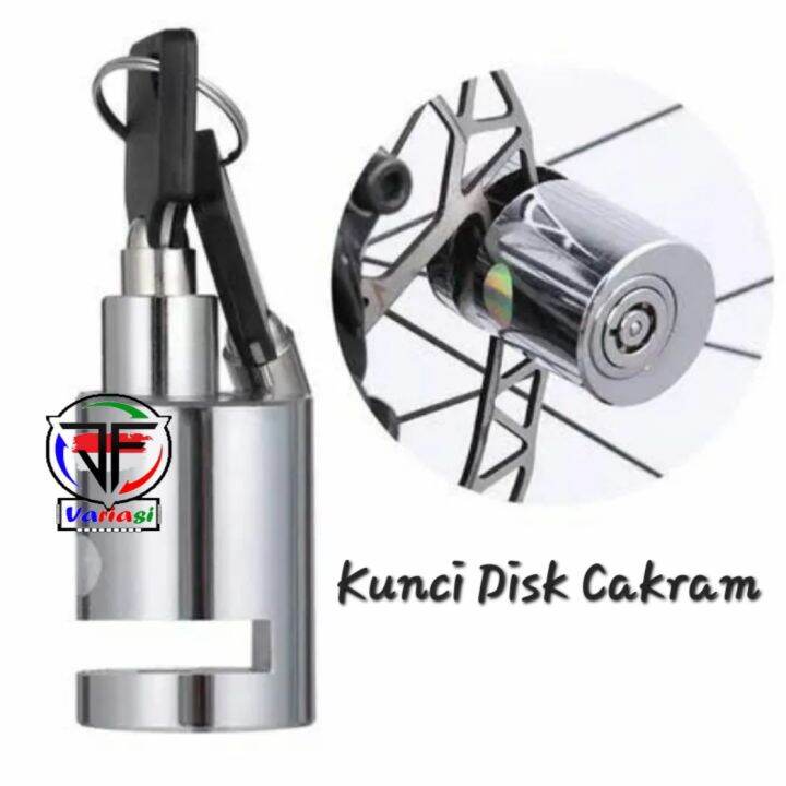 Kunci Cakram Motor Full Besi CNC Dan Baja Disk Lock Bulat Gembok Disc