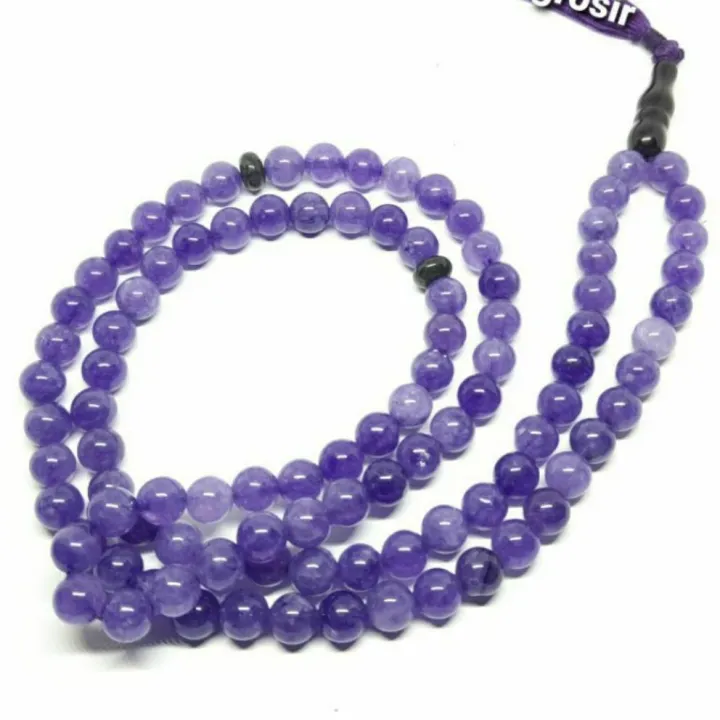 Tasbih Batu Kecubung Wulung Kristal Mm Butir Original Lazada Indonesia