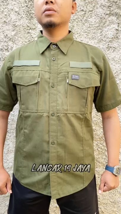 Kemeja Pria Tactical W Tac Lengan Panjang Baju Tactical Hem