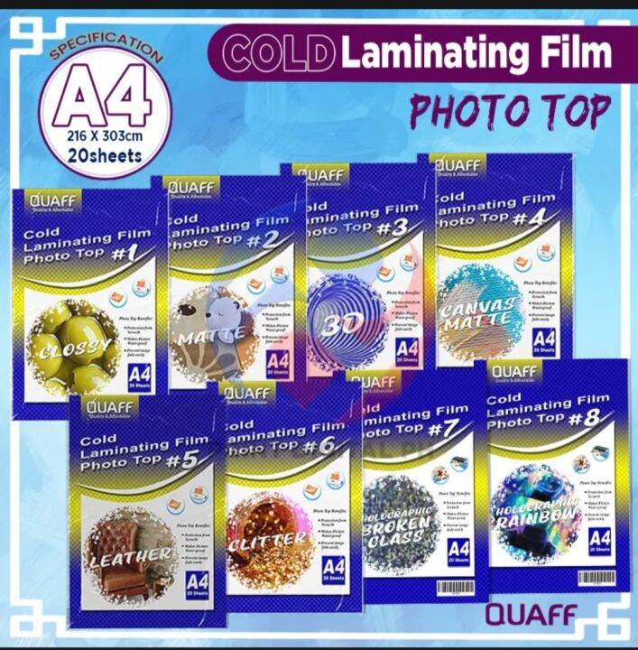 A4 80 Microns QUAFF Cold Laminating Film 20 Sheets PHOTO TOP Lazada PH