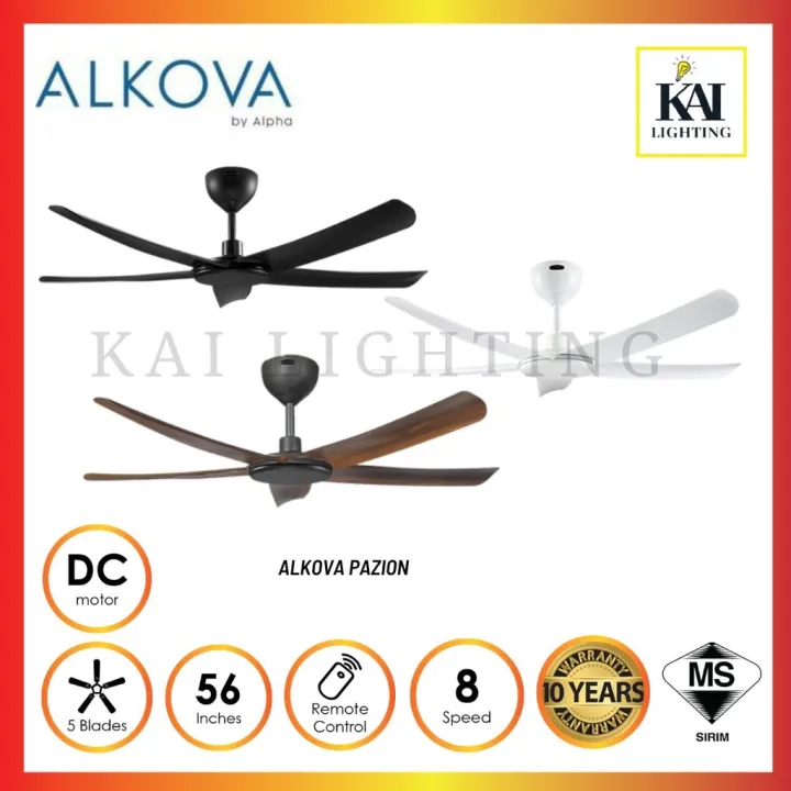 ALPHA Alkova PAZION PLUS 40 Inch 56 Inch DC Motor Ceiling Fan With