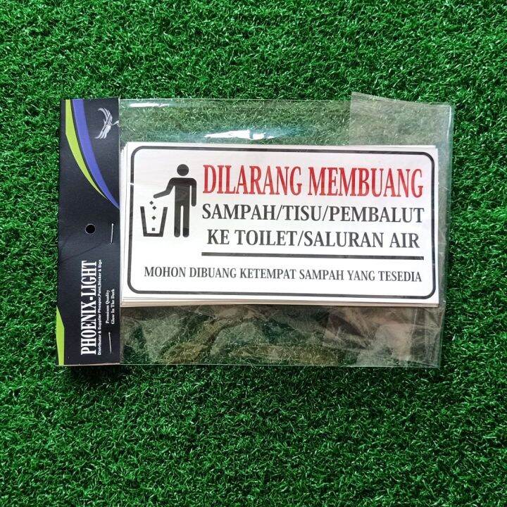 Stiker Rambu Dilarang Buang Sampah X Lazada Indonesia