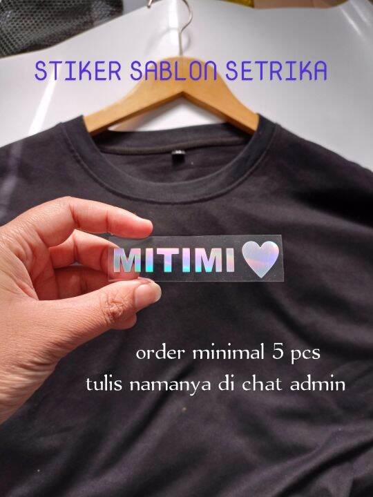 STIKER SABLON SETRIKA NAMA HOLOGRAM Lazada Indonesia