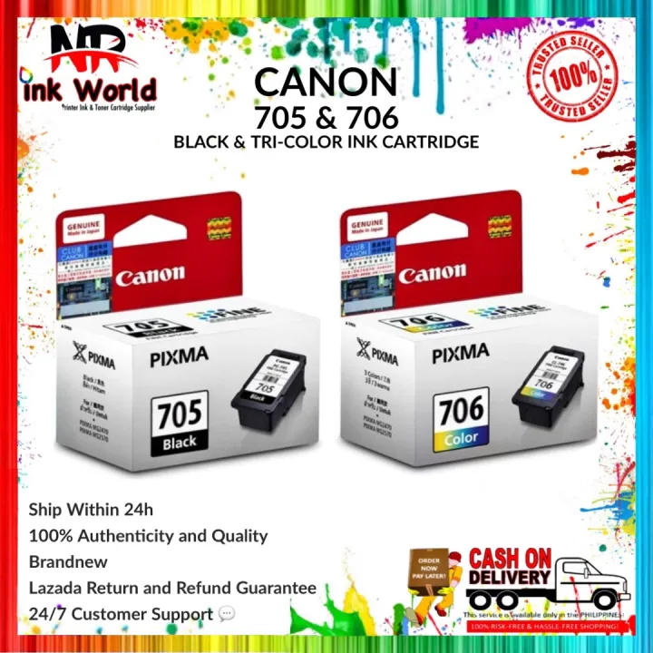 Canon Pixma 705 PG 705 And 706 CL 706 Black And Tricolor Original Ink