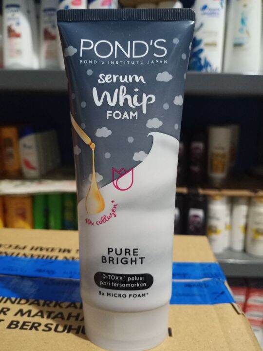 Ponds Whip Facial Foam Sabun Cuci Muka Pure Bright Gr Lazada