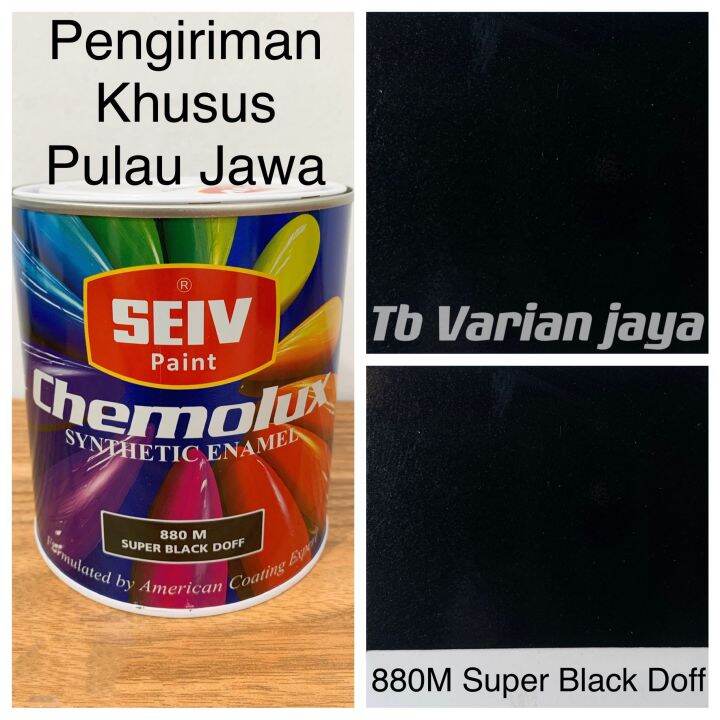 Cat Besi Seiv Paint Chemolux Hitam Doff Super Black Dof Kg Lazada