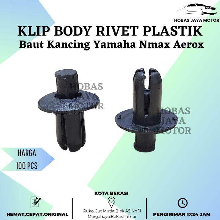 1 Pack Baut Kancing Klip Body Rivet Plastik Motor Yamaha Nmax Aerox