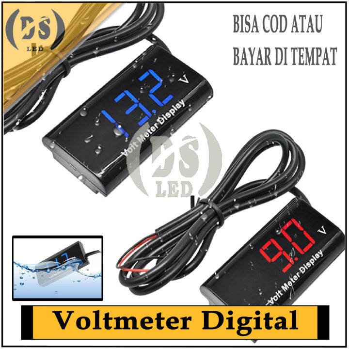 Voltmeter Pengukur Tegangan Aki Motor Mobil Voltmeter Aki Motor Mobil