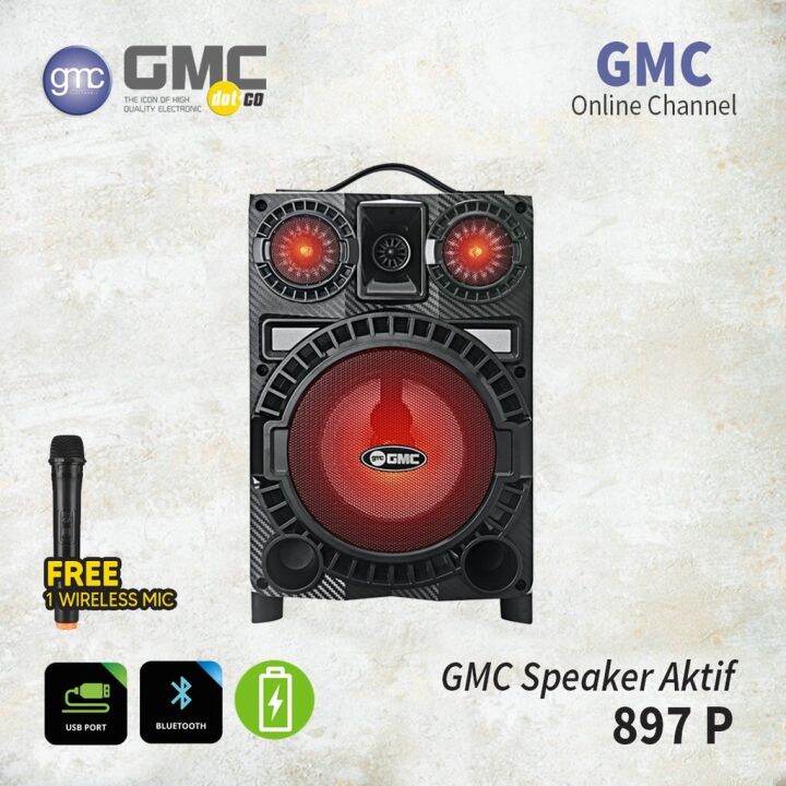 Speker Portable GMC GMC 897P Portable Multimedia Bluetooth Mic