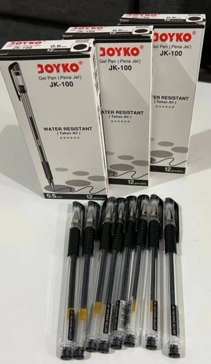 Bisa Cod Promo Gel Pen Pulpen Pena Joyko Jk Black Mm Box