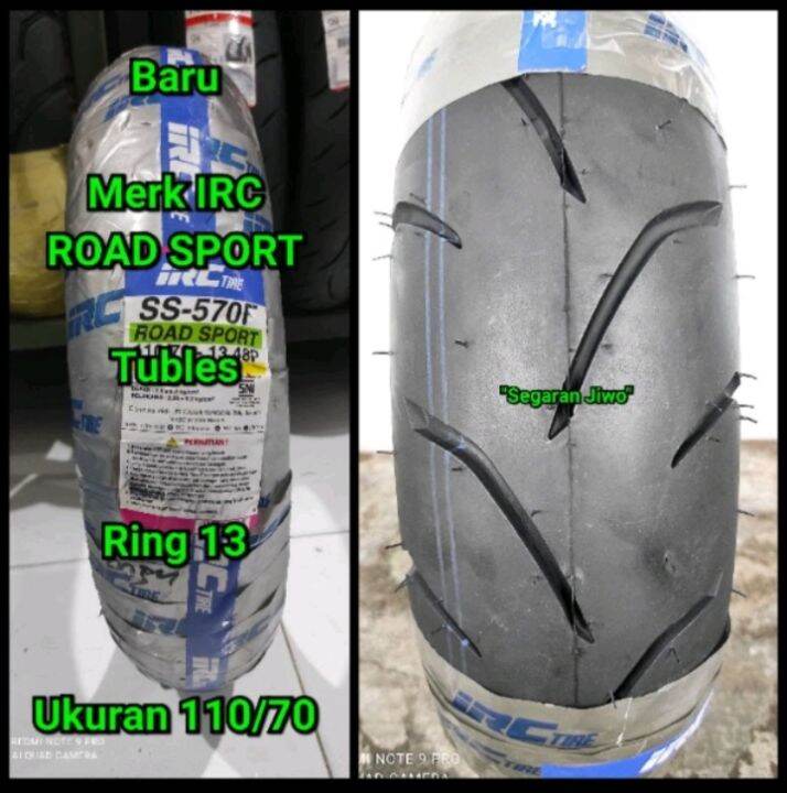 Ban Tubles Motor Matic Ring 13 Ukuran 110 70 Merk IRC ROAD SPORT Ban