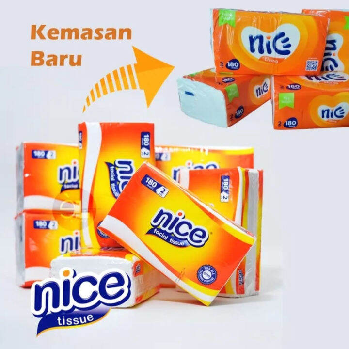 Tisu Wajah Murah Tisu Nice 2ply 180 Sheet Facial Tissue Lembut