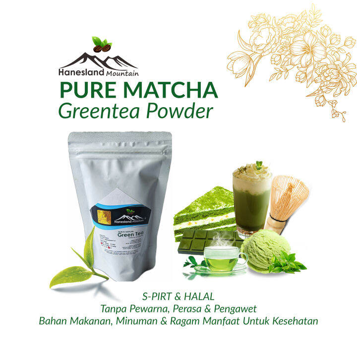 Pure Matcha Powder Original 100Gr Bubuk Matcha Green Tea Murni Teh